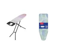 Tabla de Planchar Vileda Diamond | Más Larga y Nueva | Extra Estable | Altura Ajustable hasta 97cm & Funda para Tabla de Planchar 172217 Premium 2 en 1, se Adapta a Tablas de 110, 130 x 30 y 45 cm