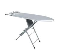 Tabla de planchar y escalera plegable 2 en 1, metal resistente con patas de acero resistentes, soporte de hierro integrado, ahorro de espacio para el dormitorio del hogar