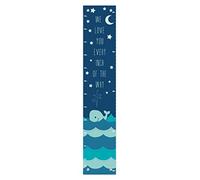 Tabla náutica para niños Love You Every Inch of the Way - Tabla de crecimiento de altura de ballena para decoración de habitación acuática