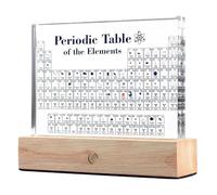 Tabla periódica con elementos reales en el interior, tabla periódica de elementos, pantalla de tabla periódica de acrílico con 83 muestras reales, trabajo fino duradero