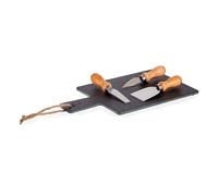 Tabla quesos pizarra con 3 cuchillos colección KINVARA