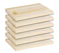 Tablas de Madera Cocina con Asa. Pack 6 Unidades Tabla de Cortar. 2 Tamaños a Elegir 30x19cm y 32x21,5cm. 2cm de Grosor, Para Cortar o Servir Carnes, Pescados, Verduras en Hostelería o el Hogar 30x19c