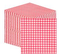 Table Fun 100 Servilletas de Papel Suaves a Cuadros Rojos Desechables para Fiestas Cumpleaños Bodas Catering Picnics BBQ Vajilla Reciclable Fabricadas UE 2 Capas 33cm