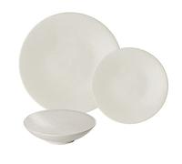 Table Passion - Juego de platos Vesuvio blanco de 12 piezas