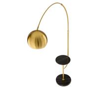 Tableau: Lámpara de pie con iluminación LED, latón pulido, 1xE27, máx. 60 W, altura 192 cm, ajustable en altura (180°). Marca: Perenz