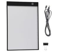 Tablero de Arte LED A4, Panel de Luz de Calco, Mesa de Dibujo, Tablero para Plantilla, álbum de Recortes, Boceto, Borde Negro, Atenuación de 3 Modos para Artistas y Diseñadores