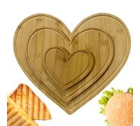Tablero de charcutería de corazón, tablero de corte de corazón,Plato de queso de madera - Tabla de cortar decorativa multifuncional y accesorios para el hogar para y picnics camping, Día de