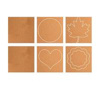 Tablero de Corcho - Azulejos de Pared Removibles Autoadhesivos Rectángulos de 6 Piezas, Juego de Tablones de Anuncios Decorativos | Paneles modulares de corcho para el hogar, sala de estar, dormitorio