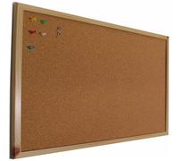 Tablero de corcho pared con marco de madera, pizarra de Corcho ideal como panel o tablón calendario, mapa, fotos, 3 tamaños diferentes, 30x40, 40x60, 60x90.