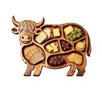Tablero de embutidos - Bandeja de madera de granja Tabla de servir en forma de de granja Plato de fruta de queso | Bocadillo perfecto, , banquete, reunión familiar, cocina ,