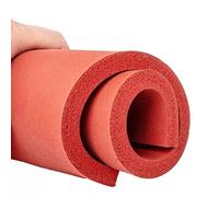 Tablero de Espuma de Silicona, Hoja de gomaespuma de Esponja de Silicona Resistente al Calor roja(180x250x10mm)