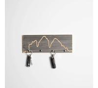 Tablero de madera para llaves con compartimentos - Hecho a mano - Montaje en pared, 30 cm