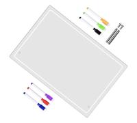 Tablero de Mensajes DIY Cuadrado Acrílico Transparente para Notas | Set de Planificación Semanal y Recordatorios, Diseño sin Marco, para Estudiante y Oficina en Casa