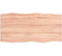 Tablero de mesa de 80x40x2 cm, madera maciza de roble, con borde natural. Tablero de madera rústica, lacado, ideal para escritorios, mesas de comedor y mesas auxiliares. Pieza de repuesto de madera na