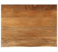 Tablero de mesa de madera maciza de mango, 100x80x3,8 cm, con aspecto de roble, pieza única con borde natural, ideal para mesa de cocina, escritorio, mesa de centro o barra