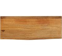 Tablero de mesa de madera maciza de mango, 80x20x3,8 cm, con borde natural y aspecto de roble, ideal para encimera de cocina, escritorio o mesa de centro. Pieza única