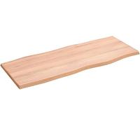 Tablero de mesa de madera, pieza de repuesto, plato giratorio, tablero de mesa de repuesto, 100x40x2 cm, madera maciza de roble, tratado, borde natural