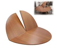 Tablero De Mesa Grande Plegable Redonda 120-200cm Mesa Extensible | Mesas Redondas Reemplazo De Madera Sin Patas Para Comedor Cocinas(Yellow Teak,200cm/79in)