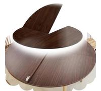 Tablero De Mesa Plegable Redonda Mesa Extensible De Madera | Mesa Temporal Grande Sin Patas(Walnut,150cm/59in)