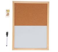 Tablero de Notas para Oficina con Marco de Madera | Pizarra Magnética y Corcho, Montaje en Pared, para Anotar, Organizar Actividades y Agendar Citas