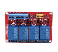 Tablero de relais, Keenso Módulo de relé de 4 canales con optoacoplador Tarjeta de expansión de disparo de bajo nivel para 5V / 12V / 24V(5V)