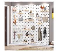 Tablero Perforado de Pared, Tableros Perforados de Cocina de fácil instalación, Tablero Perforado de Madera de 12 mm de Espesor, Tablero de Pared Perforado para organización de Tal