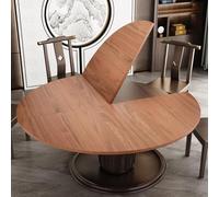Tablero Redondo Plegable De Madera 120 140 150 160 180 200 cm Tablero Grande Y Portátil Para Transformar Tu Escritorio Extensor Plegable De 4 Posiciones Para Tableros Redondos(Light Walnut,200cm)