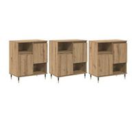 Tableros Lateral 3 Pcs Roble Artisan Vidaxl