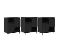 Tableros Lateral 3 Pcs Roble Negro Vidaxl
