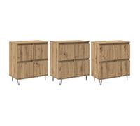 Tableros Lateral 3 Uds. Roble Artisan Vidaxl
