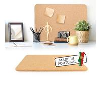 Tablón de anuncios de corcho grueso, 60 x 45 cm, sin marco, 15 mm de grosor, para un agarre seguro y un uso duradero, tablero de corcho natural, versátil