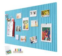 Tablón de anuncios de fieltro grande, autoadhesivo, 60 x 40 cm, tablero decorativo de fieltro, 0,9 cm de grosor, pizarra plegable para fotos, tableros de notas, tableros de anuncios, decoración de