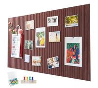 Tablón de anuncios de fieltro grande, autoadhesivo, 60 x 40 cm, tablero decorativo de fieltro, 0,9 cm de grosor, pizarra plegable para fotos, tableros de notas, tableros de anuncios, decoración de