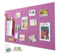 Tablón de anuncios de fieltro grande, autoadhesivo, 60 x 40 cm, tablero decorativo de fieltro, 0,9 cm de grosor, pizarra plegable para fotos, tableros de notas, tableros de anuncios, decoración de