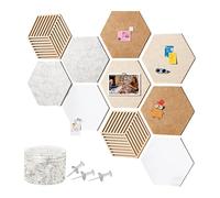Tablones de anuncios de corcho hexagonales, azulejos, tablero de corcho sin marco, tachuelas hexagonales, tablón de anuncios con pasador, tablero de corcho hexagonal para fieltro de pared, azulejos