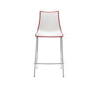 Taburete 4 Patas Sin Brazos Scab Zebra Bicolour 2561 212 Blanco - Rojo