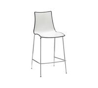 Taburete 4 Patas Sin Brazos Scab Zebra Bicolour 2561 214 blanco - Antracita