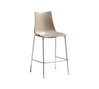 Taburete 4 Patas Sin Brazos Scab Zebra Tecnopolímero 2566 15 Tórtola