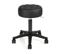 Taburete Alto Cocina Giratorio con Ruedas Regulable en Altura 40-52cm | Taburete con Ruedas Fisioterapia Silla Peluqueria de Trabajo Consulta, Silla Manicura 5 Colores(Black)