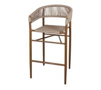 Taburete Alto De Cuerda Y Metal Martins - Misterwils Furniture For Free Souls 57x107x58 Natural