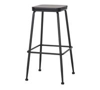 Taburete Alto De Metal Y Madera Bayarti - Misterwils Furniture For Free Souls 42x77x42 Black