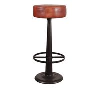 TABURETE ALTO DE METAL Y PIEL ALEXIS - MISTERWILS FURNITURE FOR FREE SOULS Brown 82x35x35