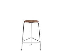 Taburete Alto Dot Alt. 65 3 Patas Cromo/ Nuez
