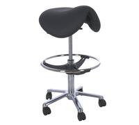 Taburete alto Kinefis Élite: Tipo pony o silla de montar con altura de 61 - 86 cm y reposapiés (Varios colores disponibles)
