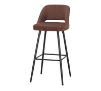 Taburete Alto Tapizado Bangasy - Misterwils Furniture For Free Souls 45x99x50 Brown 99 x 45 x 50