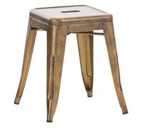 Taburete armin metal dorado 40x40x46 cm