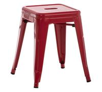 Taburete armin metal rojo 40x40x46 cm