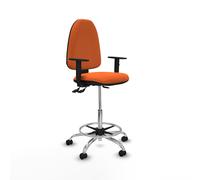 Taburete aýna as bali naranja brazos 1d base cromada ruedas autofrena