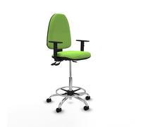 Taburete aýna as bali pistacho brazos 1d base cromada ruedas nailon 5