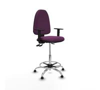 Taburete aýna as similpiel morado brazos 1d base cromada topes